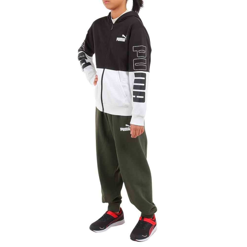 プーマ（PUMA）（キッズ）キッズ ボーイズ PUMA POWER カラーブロック スウェットパンツ 678563 31 GRN