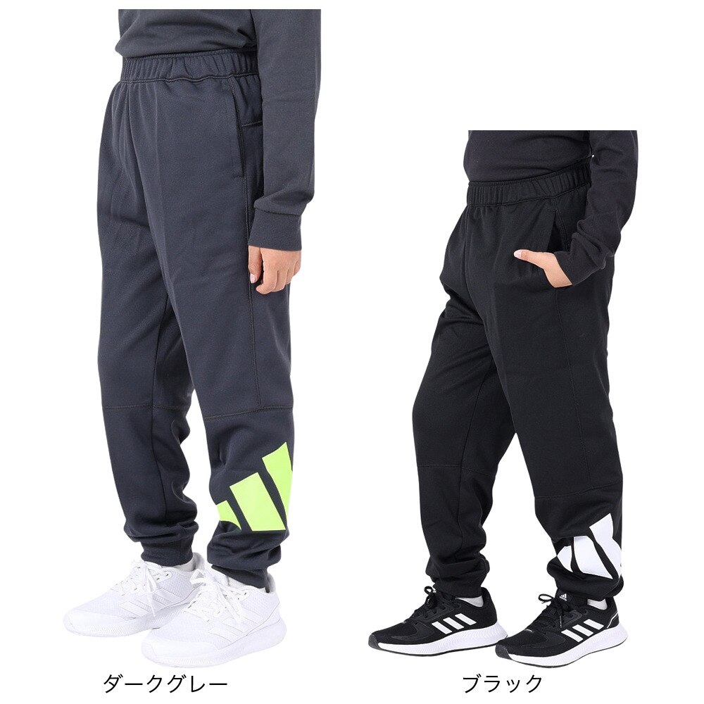 アディダス（キッズ）ジュニア トレーニング エッセンシャルズ ウォーム ロゴ レギュラーフィット カフパンツ IKS31-IK4651