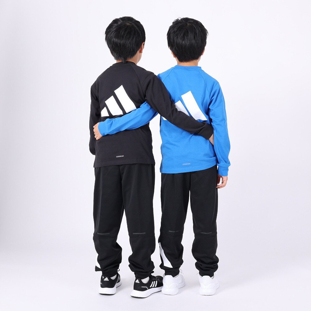 アディダス（adidas）（キッズ）ジュニア トレーニング エッセンシャルズ ウォーム ロゴ レギュラーフィット カフパンツ IKS31-IK4652