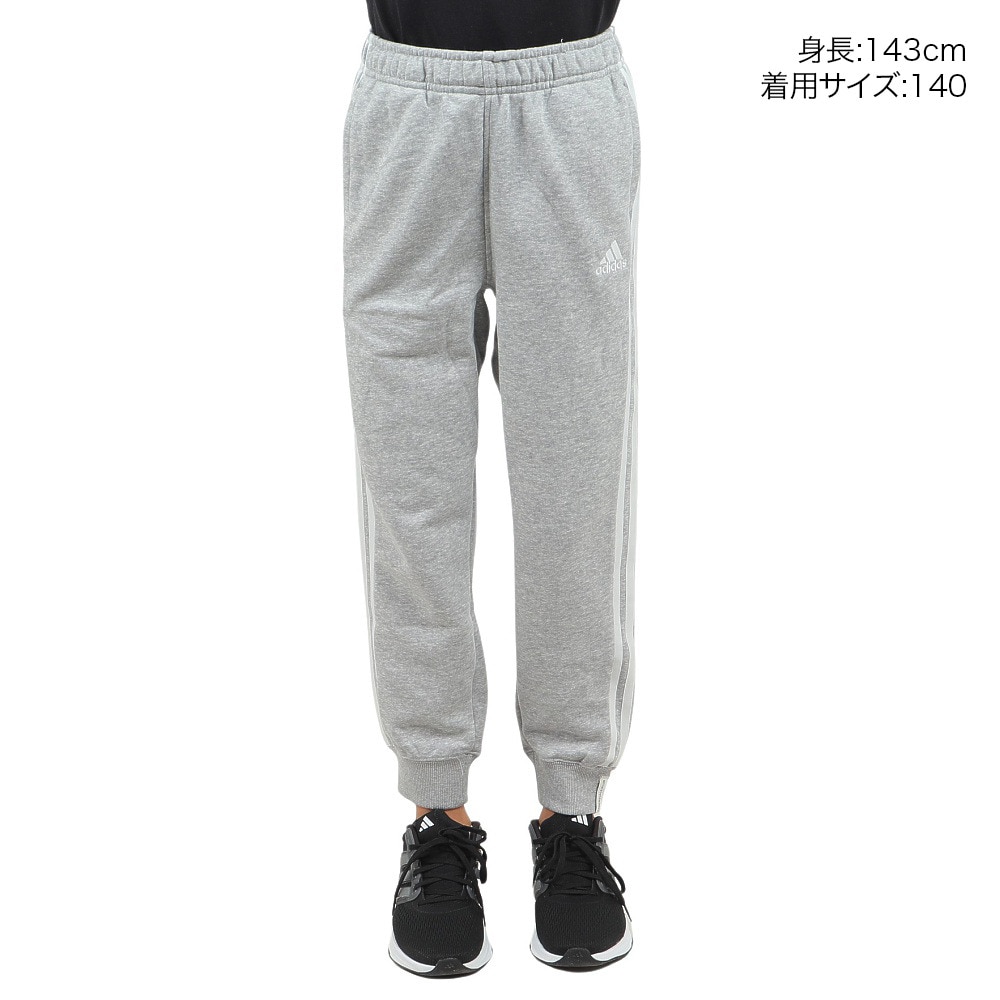 アディダス（adidas）（キッズ）ジュニア エッセンシャルズ プラス スリーストライプス フレンチテリー カフパンツ KWF32-JE1709