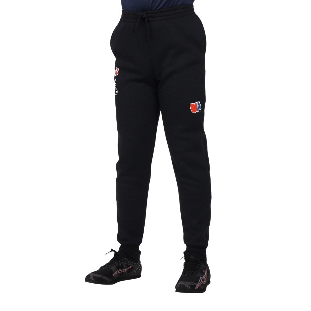 アンダーアーマー（UNDER ARMOUR）（キッズ）ライバルフリース スケッチパック ジョガーパンツ 1386720 001