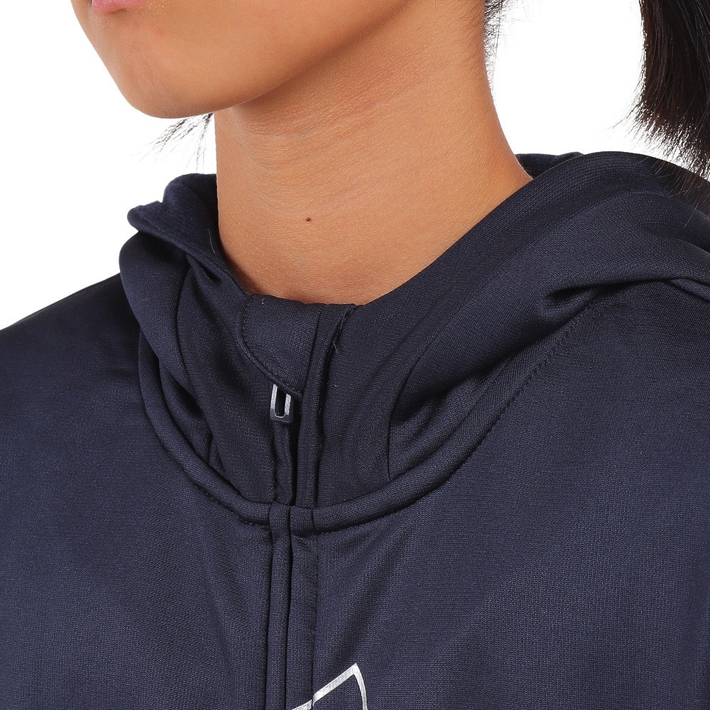 アディダス（adidas）（キッズ）ジャケット フリース 裏起毛 ネイビー ポリエステル ニットジャケット フーディ Q3688-HM9595