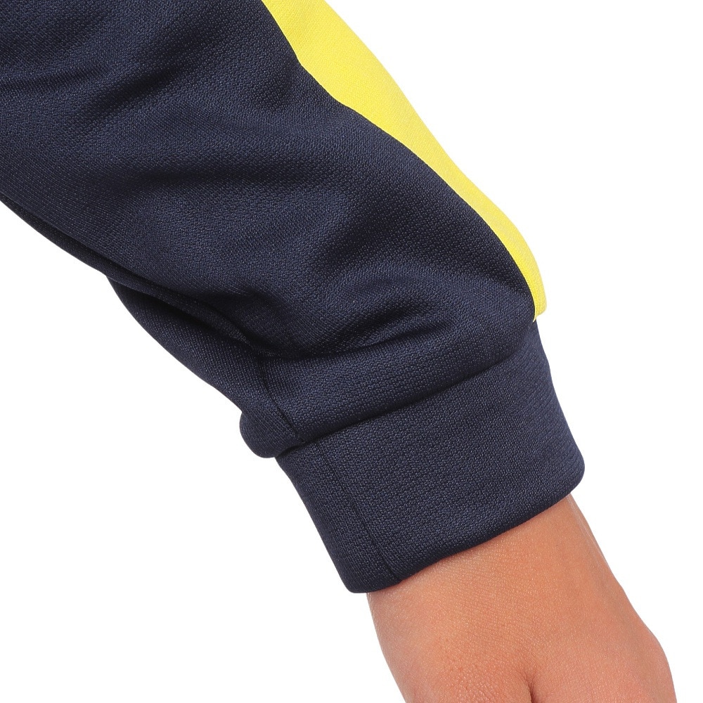 アディダス（adidas）（キッズ）ジャケット フリース 裏起毛 ネイビー ポリエステル ニットジャケット フーディ Q3688-HM9595