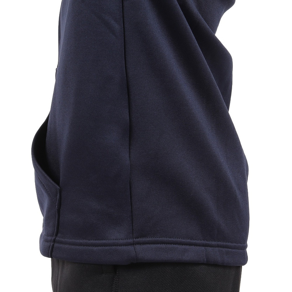 アディダス（adidas）（キッズ）ジャケット フリース 裏起毛 ネイビー ポリエステル ニットジャケット フーディ Q3688-HM9595