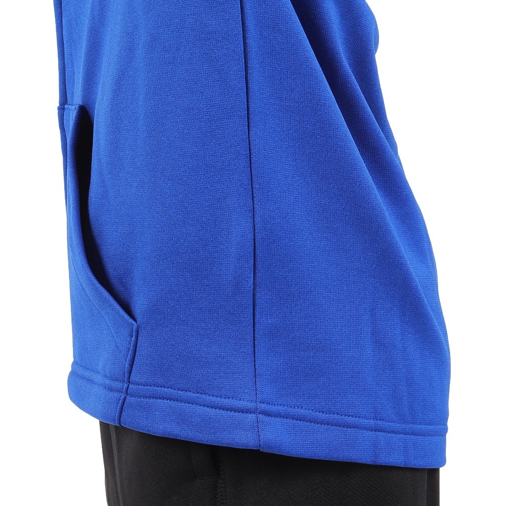 アディダス（adidas）（キッズ）ポリエステル ニットジャケット フーディ Q3688-HM9596 ブルー×ホワイト