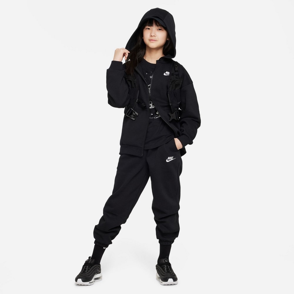 ナイキ（NIKE）（キッズ）ジュニア スポーツウェア クラブフリース オーバーサイズド フルジップ 長袖パーカー FD2931-010
