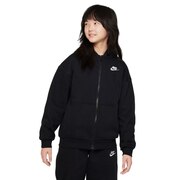 ナイキ(NIKE)(キッズ)ジュニア スポーツウェア クラブフリース オーバーサイズド フルジップ 長袖パーカー FD2931-010
