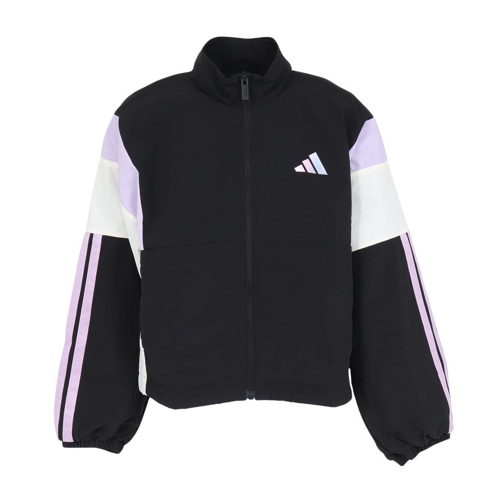 アディダス　ATP セットアップ　黒×紫 ブラック パープル Mサイズ アディダス（adidas）（キッズ）ガールズ ウーブン ルーズフィット