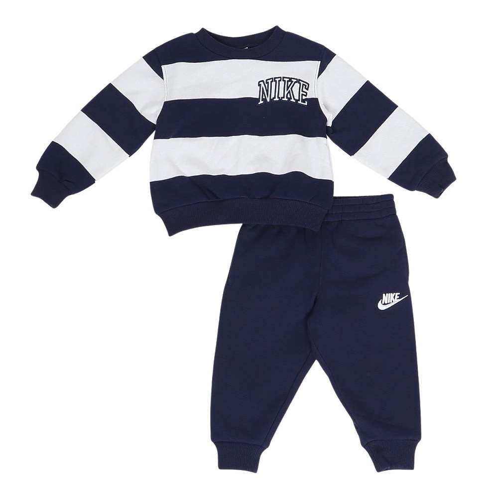 ナイキ（NIKE）（キッズ）トドラー SNL ストライプクルー スウェットスーツ 上下セット 76M256-U90