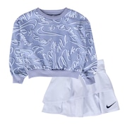 (キッズ)ガールズ SWOOSH スウェット スコート 2点セット 36N145-BAD