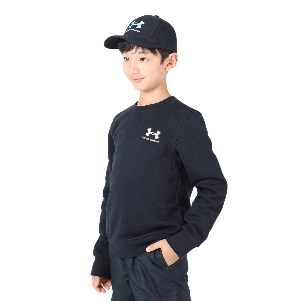 アンダーアーマー（UNDER ARMOUR）（キッズ）ジュニア エッセンシャルフリース クルー 1380380 001