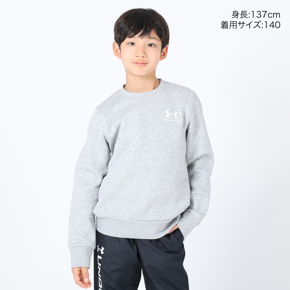 アンダーアーマー（UNDER ARMOUR）（キッズ）ジュニア エッセンシャルフリース クルー 1380380 011