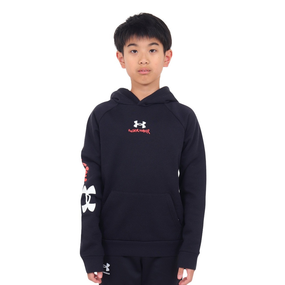 アンダーアーマー（UNDER ARMOUR）（キッズ）ジュニア ライバルフリース グラフィック フーディー 1379797 001