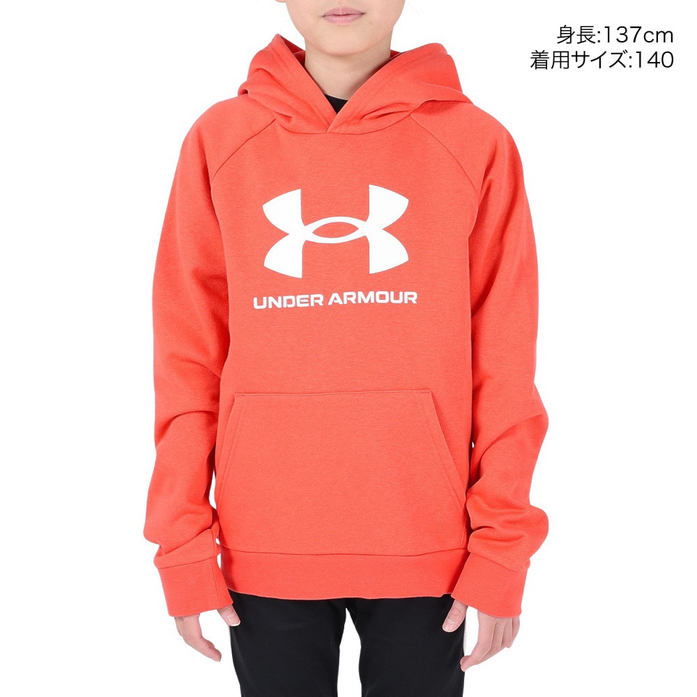 アンダーアーマー（UNDER ARMOUR）（キッズ）ジュニア ライバルフリース ビッグロゴ フーディー 1379791 690