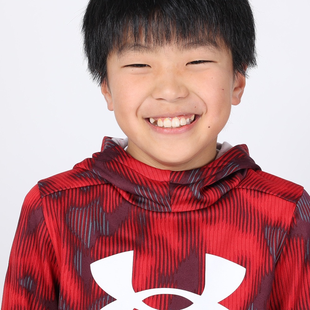 アンダーアーマー（UNDER ARMOUR）（キッズ）ジュニア アーマーフリース プリント ビッグロゴ フーディー 1381173 600