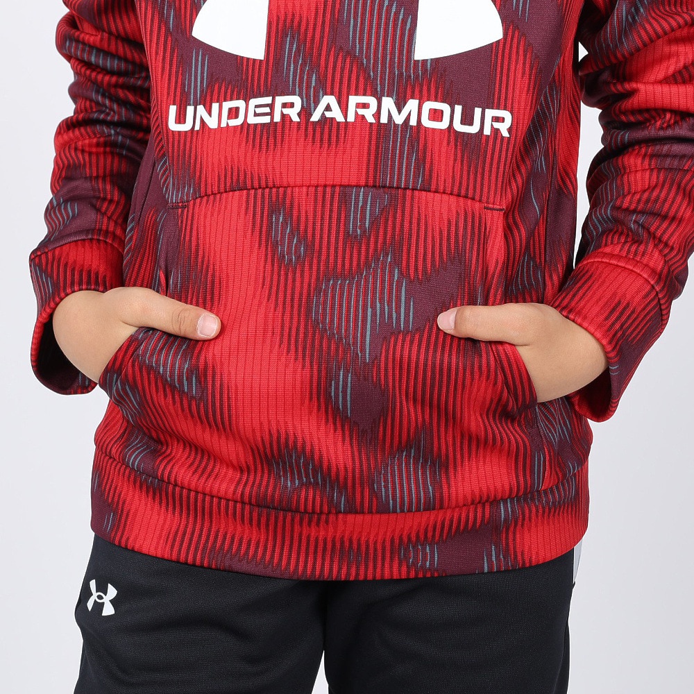アンダーアーマー（UNDER ARMOUR）（キッズ）ジュニア アーマーフリース プリント ビッグロゴ フーディー 1381173 600