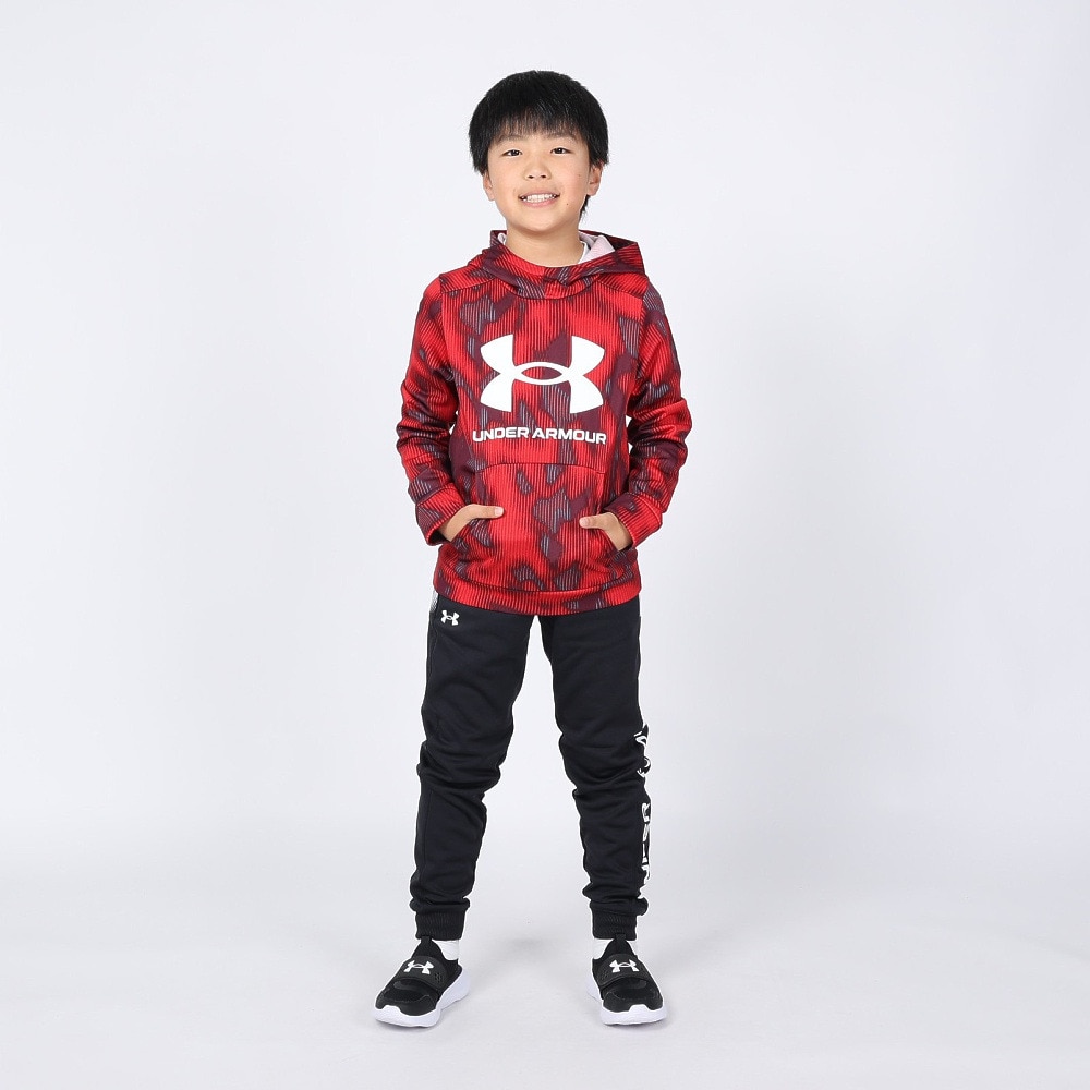 アンダーアーマー（UNDER ARMOUR）（キッズ）ジュニア アーマーフリース プリント ビッグロゴ フーディー 1381173 600