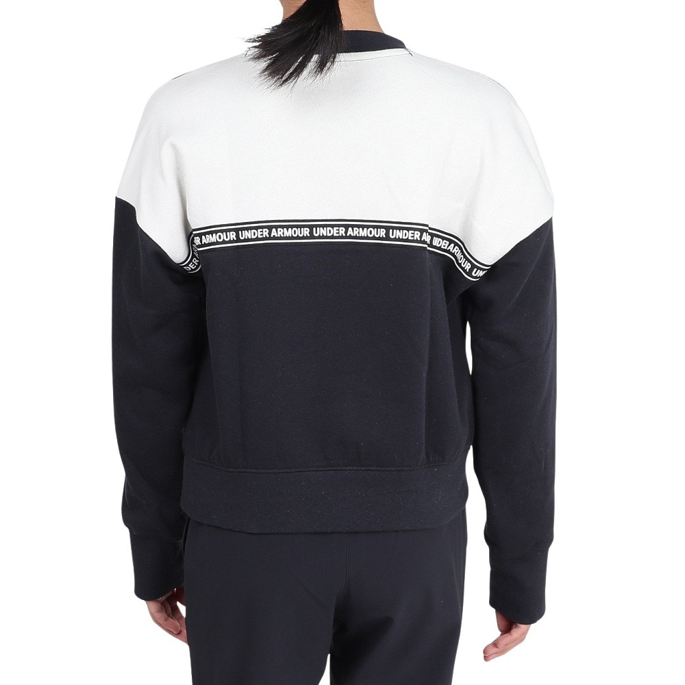 アンダーアーマー（UNDER ARMOUR）（キッズ）ジュニア ガールズ スポーツスタイル フリース クルーシャツ 1348201 BLK/WHT AT オンライン価格