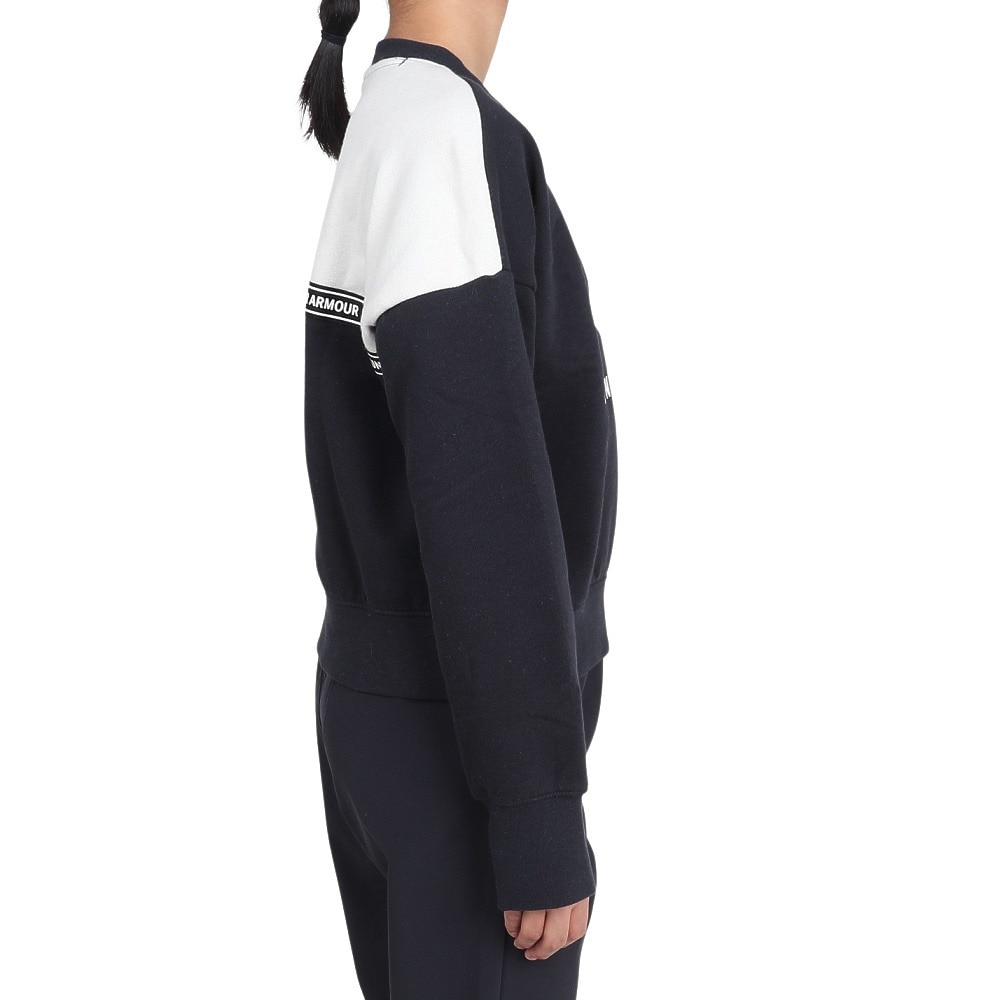 アンダーアーマー（UNDER ARMOUR）（キッズ）ジュニア ガールズ スポーツスタイル フリース クルーシャツ 1348201 BLK/WHT AT オンライン価格