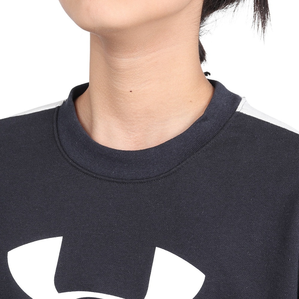 アンダーアーマー（UNDER ARMOUR）（キッズ）ジュニア ガールズ スポーツスタイル フリース クルーシャツ 1348201 BLK/WHT AT オンライン価格