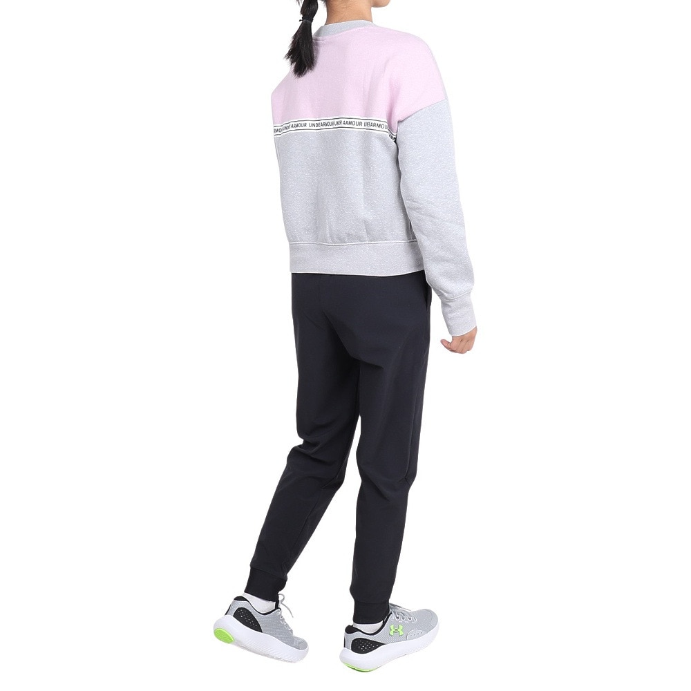 アンダーアーマー（UNDER ARMOUR）（キッズ）【オンライン限定特価】ジュニア ガールズ スポーツスタイル フリース クルーシャツ 1348201 MRH/BLK AT