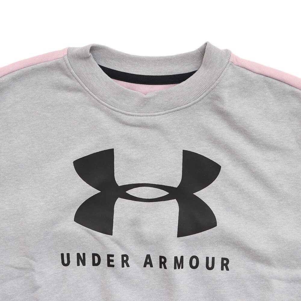 アンダーアーマー（UNDER ARMOUR）（キッズ）【オンライン限定特価】ジュニア ガールズ スポーツスタイル フリース クルーシャツ 1348201 MRH/BLK AT