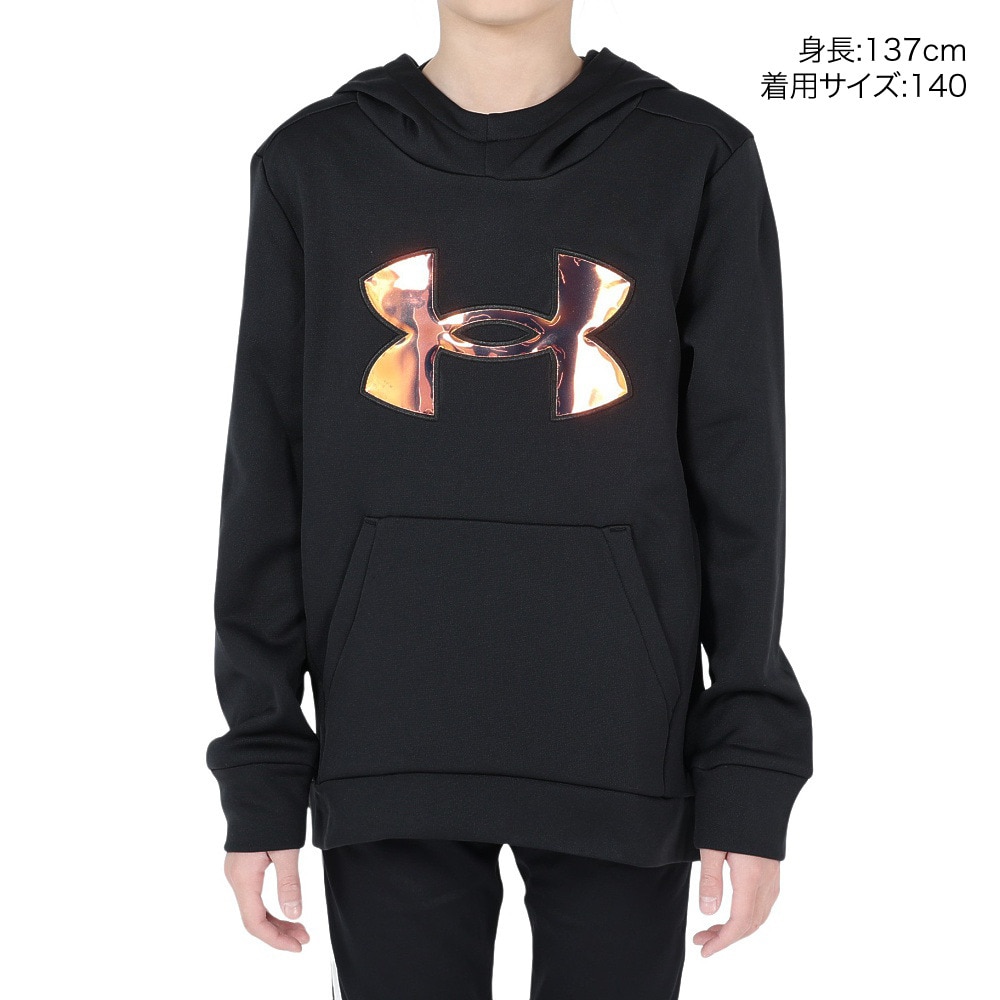 アンダーアーマー（UNDER ARMOUR）（キッズ）ジュニア ライバルフリース イリデセント フーディー 1375229 001