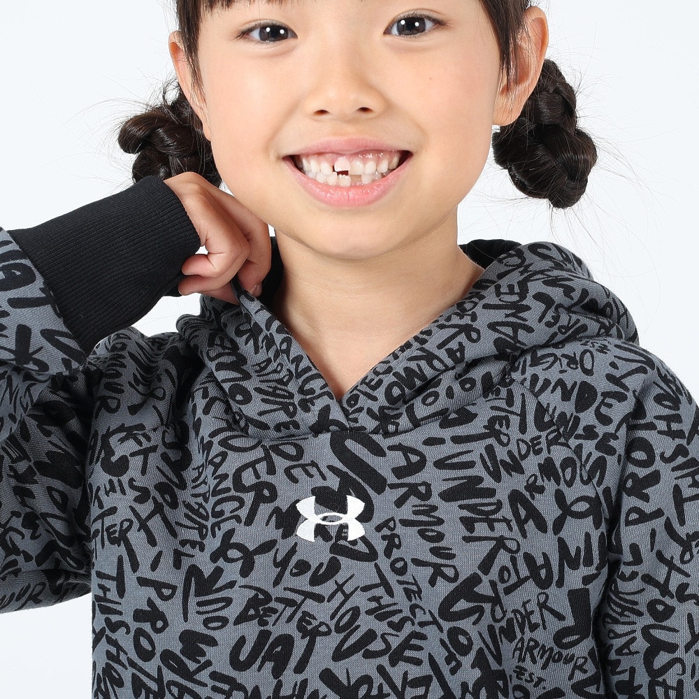 アンダーアーマー（UNDER ARMOUR）（キッズ）ジュニア ライバルフリース プリント フーディー 1379520 001