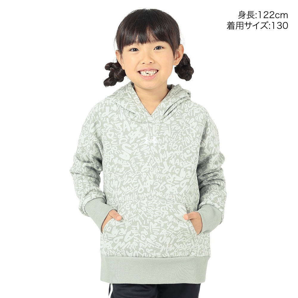 アンダーアーマー（UNDER ARMOUR）（キッズ）ジュニア ライバルフリース プリント フーディー 1379520 504