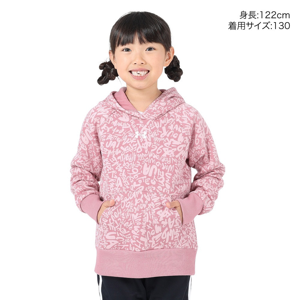 アンダーアーマー（UNDER ARMOUR）（キッズ）ジュニア ライバルフリース プリント フーディー 1379520 697
