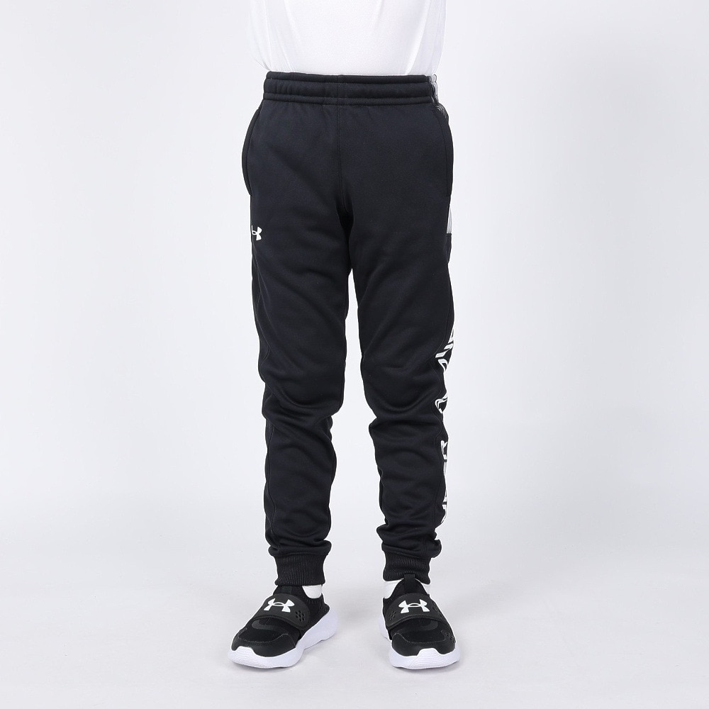 アンダーアーマー（UNDER ARMOUR）（キッズ）ジュニア アーマーフリース プリント ジョガーパンツ 1381174 001
