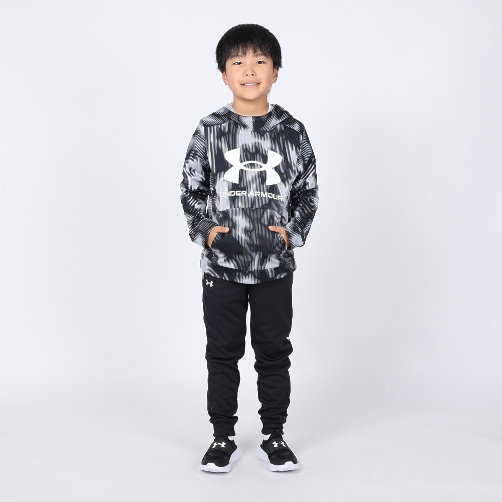 アンダーアーマー（UNDER ARMOUR）（キッズ）ジュニア アーマーフリース プリント ジョガーパンツ 1381174 001