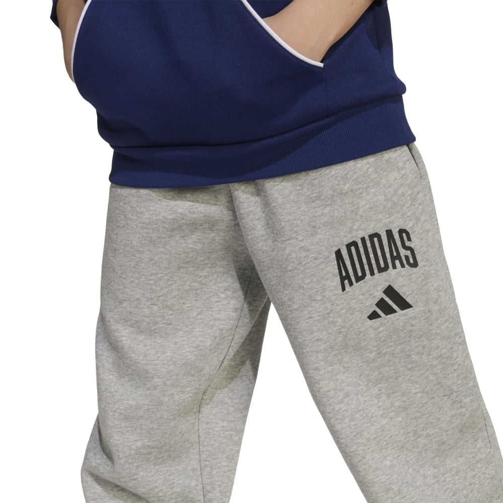 アディダス（adidas）（キッズ）キッズ シーズナル エッセンシャルズ カレッジ タイポグラフィ パンツ KLH27-JW2386