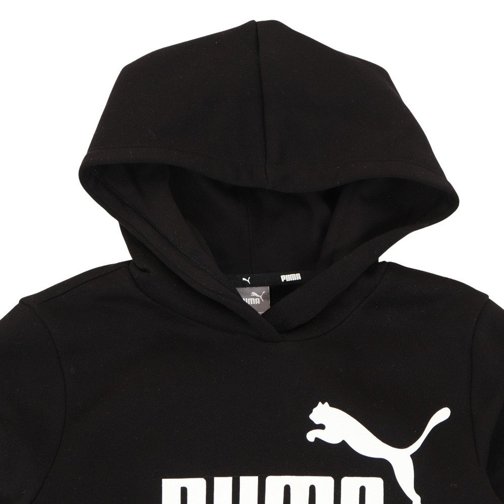 プーマ（PUMA）（キッズ）ガールズ ESS ロゴ フーディー ドレス 長袖 672562 01 BLK