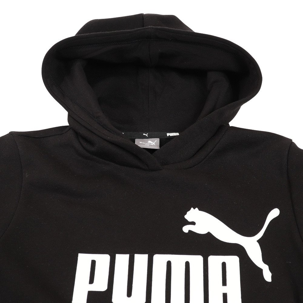 プーマ（PUMA）（キッズ）ガールズ ESS ロゴ フーディー ドレス 長袖 672562 01 BLK