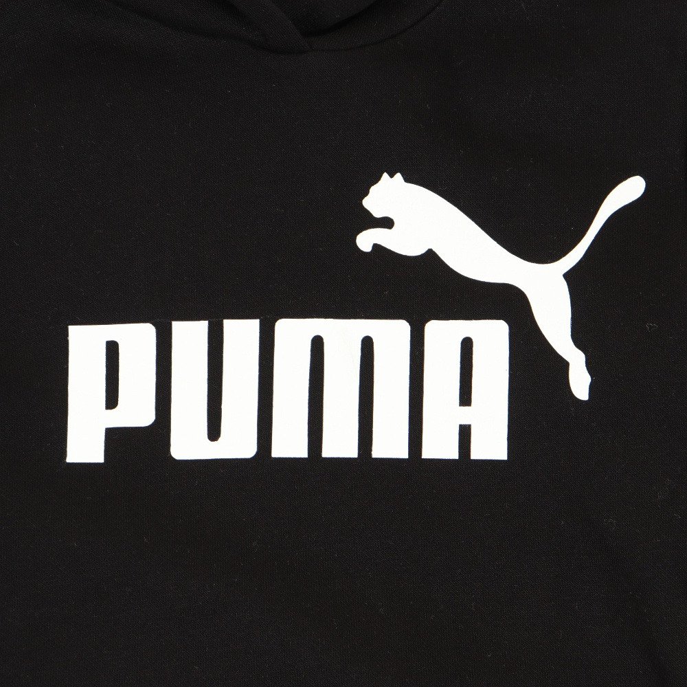 プーマ（PUMA）（キッズ）ガールズ ESS ロゴ フーディー ドレス 長袖 672562 01 BLK
