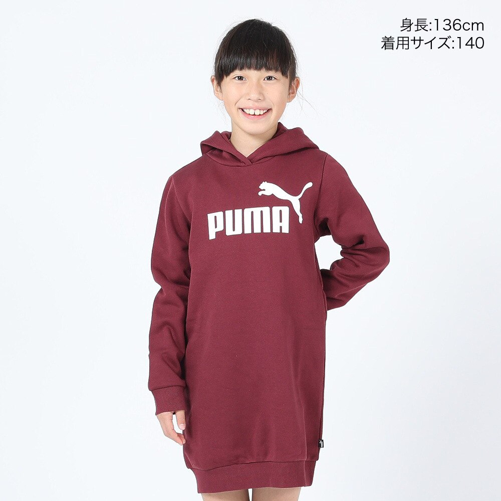 プーマ（PUMA）（キッズ）ガールズ ESS ロゴ フーディドレス 672562 22 VLT