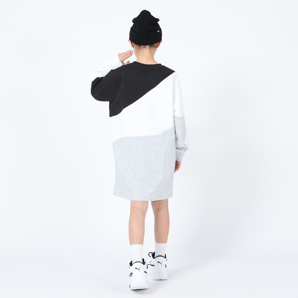プーマ（PUMA）（キッズ）長袖スウェット キッズ PUMA POWER キャット ドレス TR 678566 01 BKWT