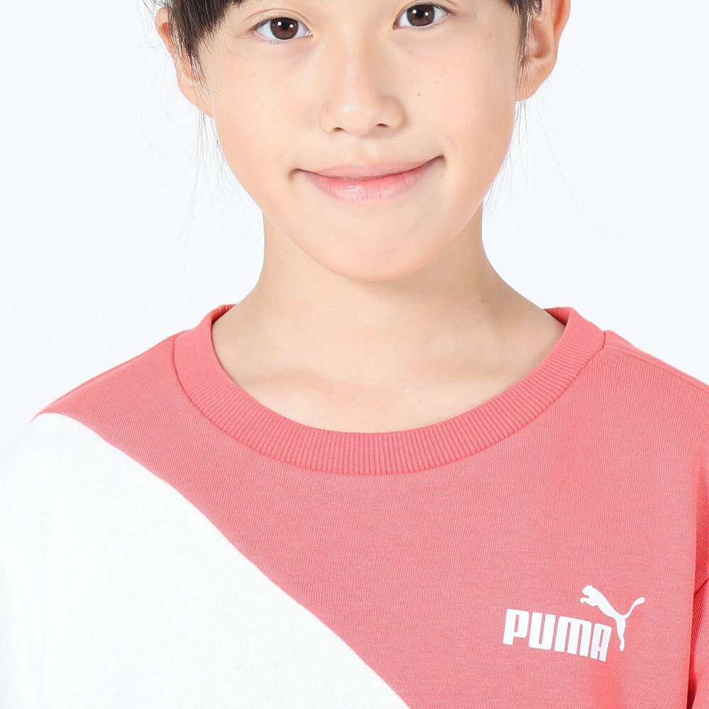 プーマ（PUMA）（キッズ）長袖スウェット キッズ PUMA POWER キャット ドレス TR 678566 22 PWHT