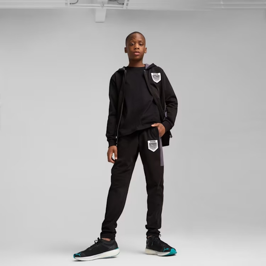 プーマ（PUMA）（キッズ）ボーイズ アクティブ スポーツ グラフィック フーディ 687754 01 BLK