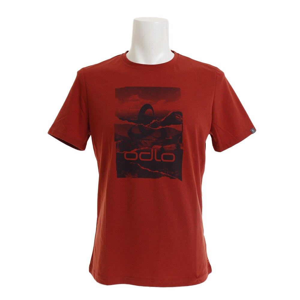  Tシャツ メンズ クルーネック半袖Tシャツ NIKKO 550092chili oil - placed print オンライン価格