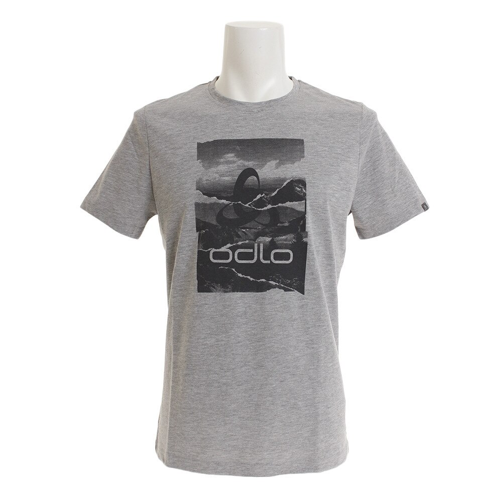  Tシャツ メンズ クルーネック半袖Tシャツ NIKKO 550092grey melange - placed pr オンライン価格