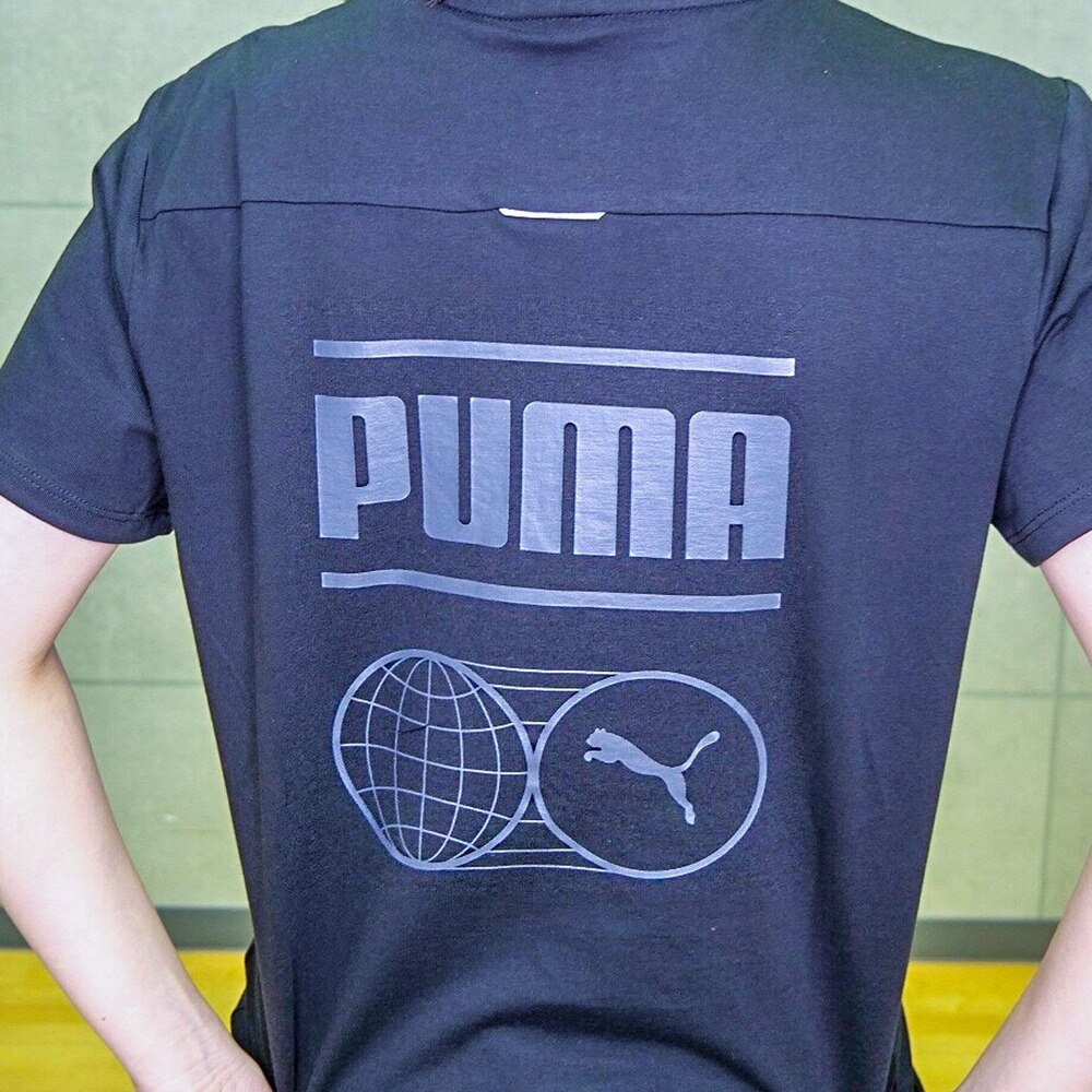 プーマ（PUMA）（メンズ）Tシャツ メンズ 半袖 STYLE TECH バックプリント 589881 01 BLK カットソー
