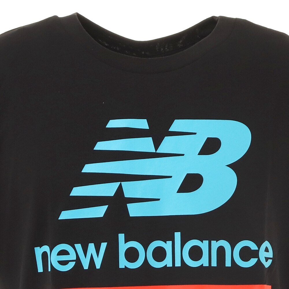 ニューバランス（new balance）（メンズ）Tシャツ メンズ 半袖 ロゴ AMT11517BK カットソー  スポーツ用品はスーパースポーツゼビオ