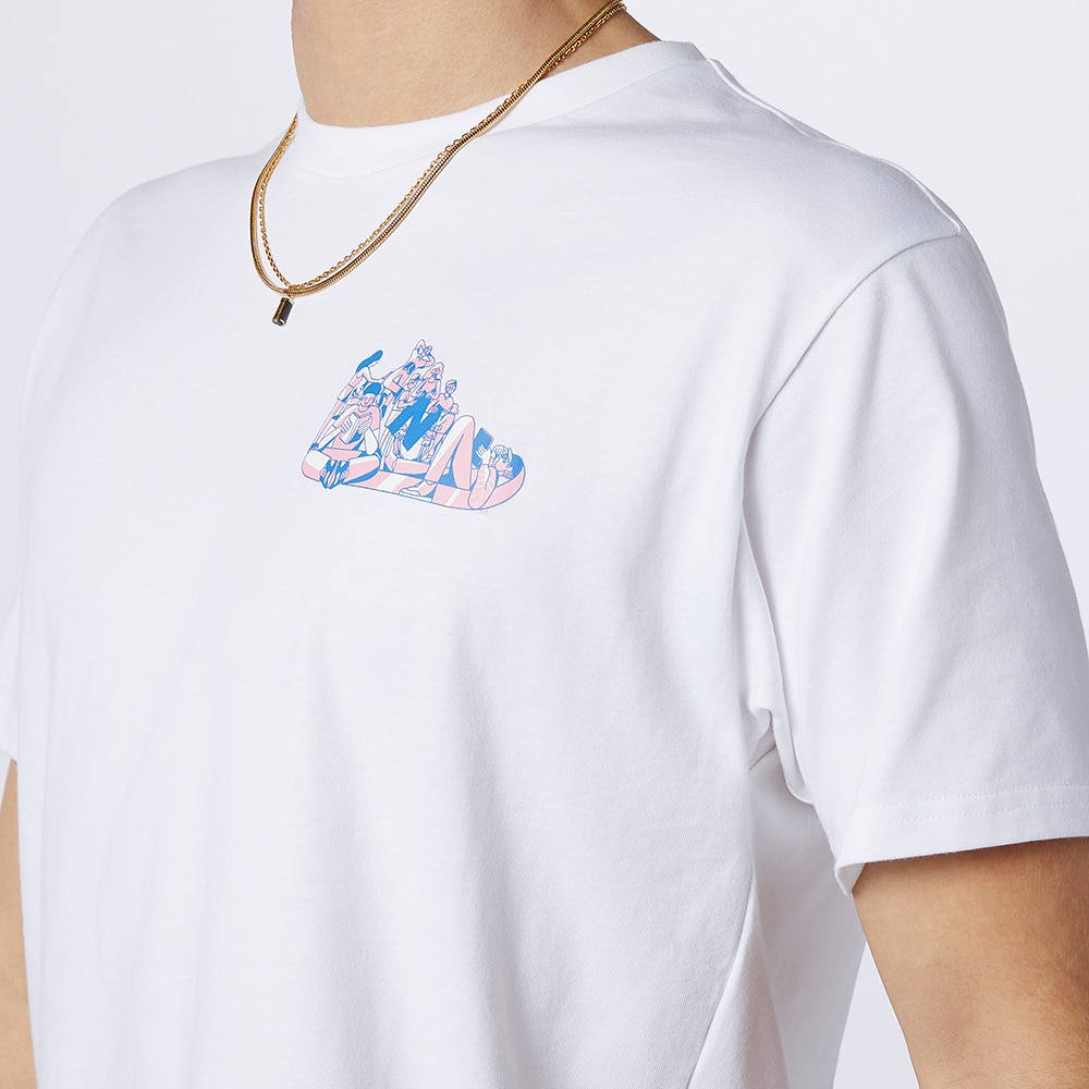 ニューバランス（new balance）（メンズ）Tシャツ メンズ 半袖 Athletics Artist Delorenzo MT13558WT カットソー