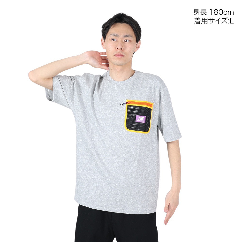 ニューバランス（new balance）（メンズ）Tシャツ メンズ 半袖 AT ポケット MT21510AG