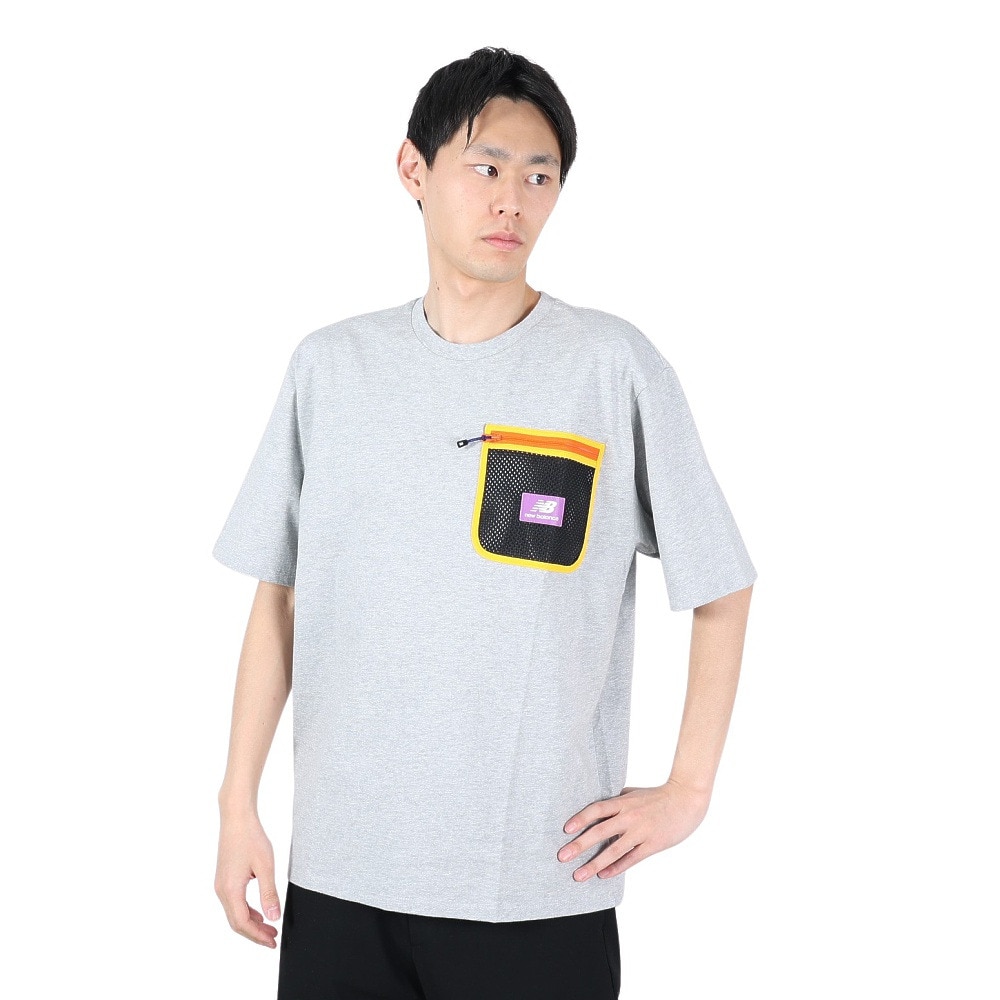 ニューバランス（new balance）（メンズ）Tシャツ メンズ 半袖 AT ポケット MT21510AG