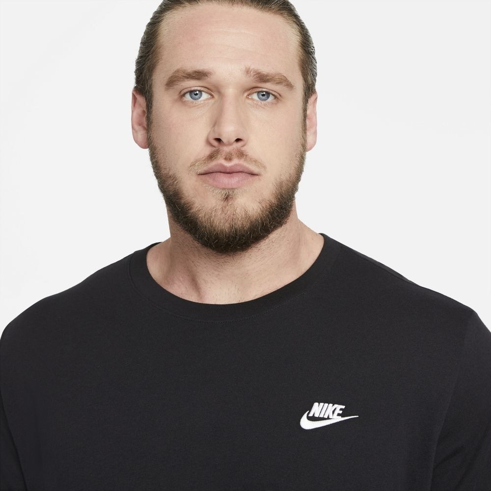 ナイキ（NIKE）（メンズ）tシャツ 半袖 クラブ Tシャツ コットン100% 黒 ブラック ワンポイント シンプル 洗濯可 綿100% AR4999-013
