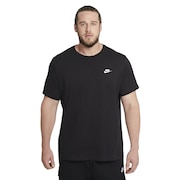 (メンズ)tシャツ 半袖 クラブ Tシャツ コットン100% 黒 ブラック ワンポイント シンプル 洗濯可 綿100% AR4999-013