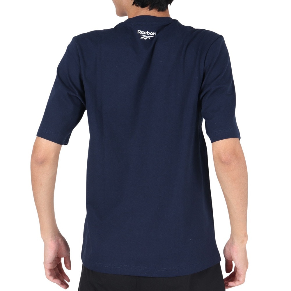 リーボック（REEBOK）（メンズ）Tシャツ メンズ 半袖 ポケット クラシックス ロゴ FXP29-EC4563 ネイビー